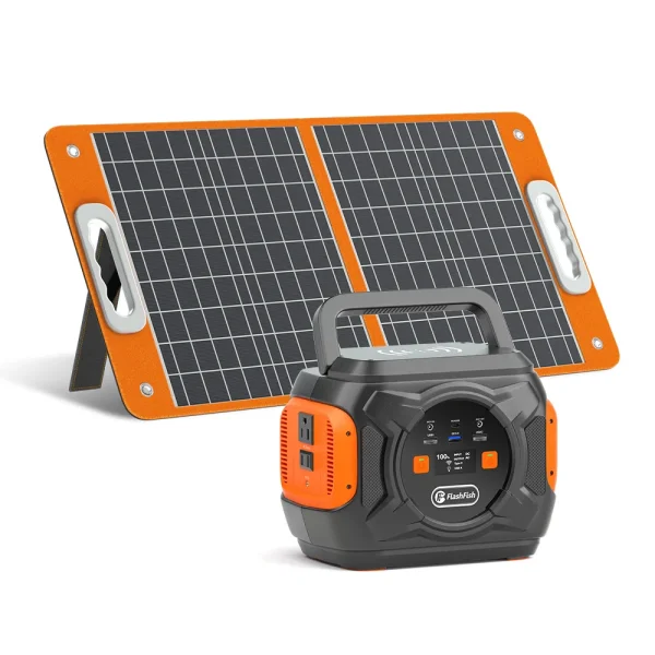 320W Power Station + 60W Foldable Solar Panel (Flashfish)