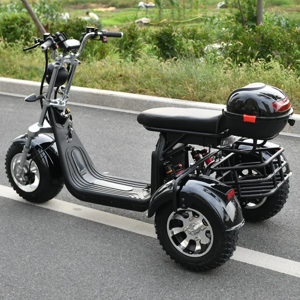 3-Wheel Electric Scooter – 2000W, 45KM/H, 250KG Load, Fat Tires