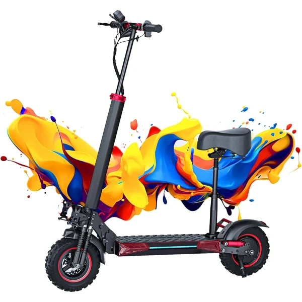 1200W Off-Road Electric Scooter – 48V, 30MPH, Foldable with Seat